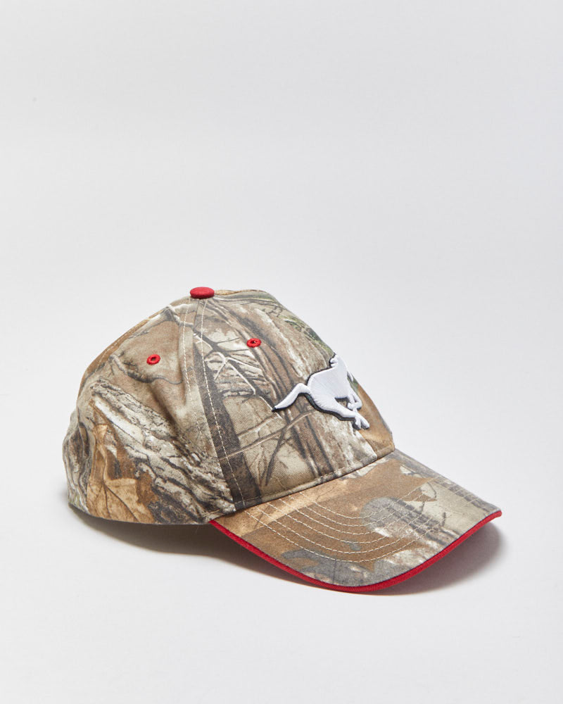 Vintage '47 Brand Calgary Stampeders Realtree Camo CFL Velcro Baseball Cap - OS