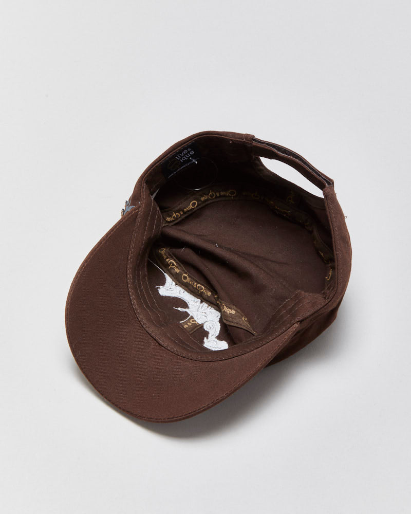 DS Vintage Y2K 00s Live &amp; Ique Bead Embellished Canvas Velcro Army Cap - OS