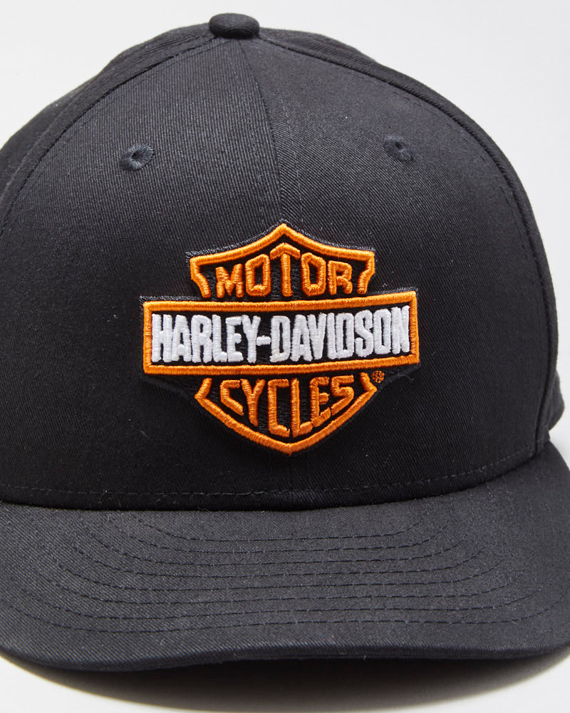 Vintage Harley Davidson New Era 59 Fifty Classic Badge Fitted Baseball Cap - 7 1/2