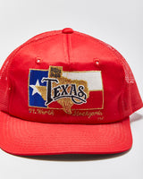 DS Vintage 1980s Billy Bobs Fort Worth Texas Flat Brim Trucker Hat - OS