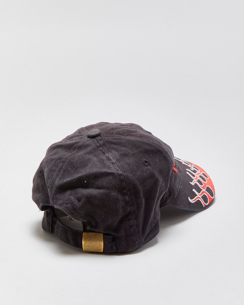 Vintage Y2K 00s Ford Racing Distressed Canvas Flames Baseball Cap - OS