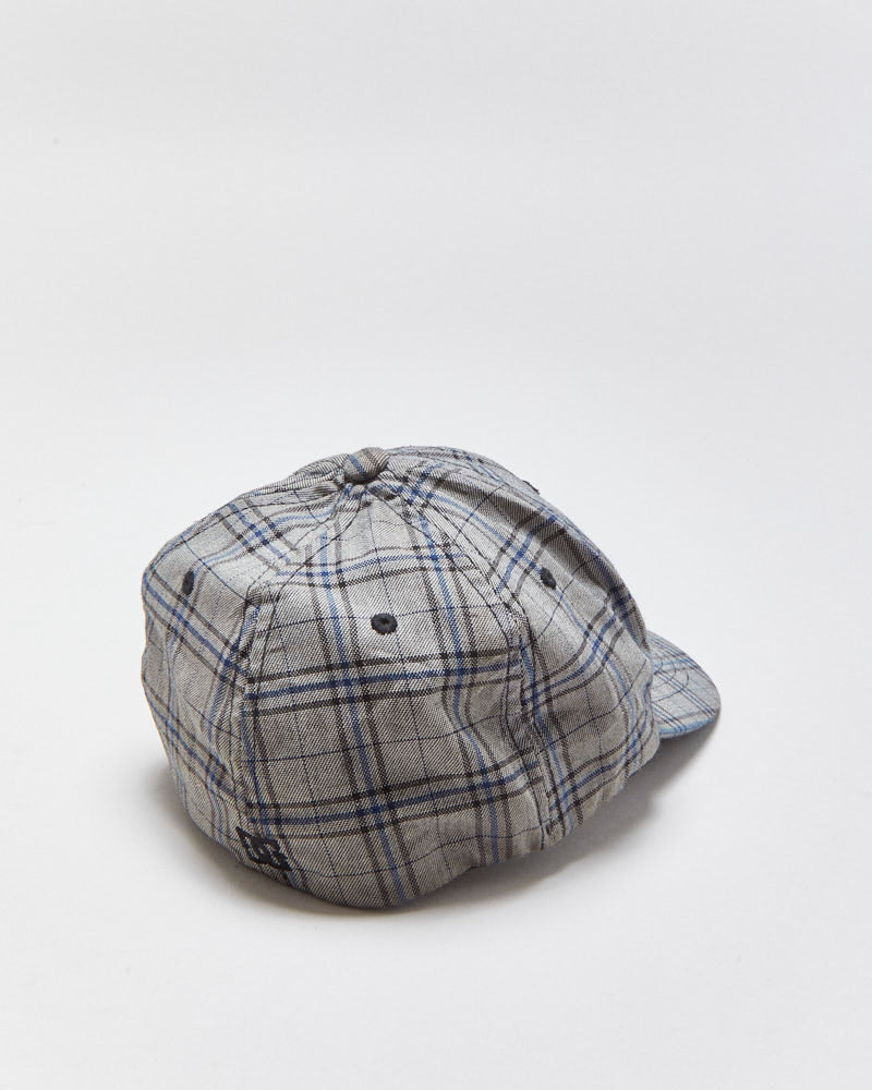 Vintage Y2K 00s DC Shoe Co. Plaid Canvas FlexFit Baseball Cap - S/M