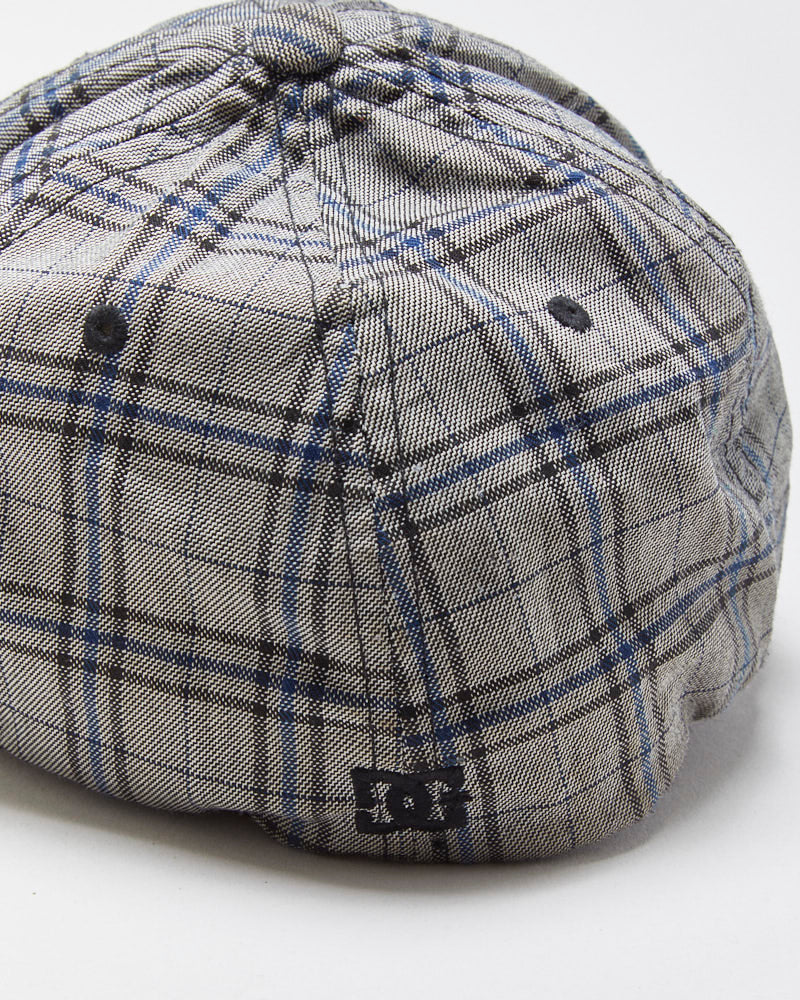 Vintage Y2K 00s DC Shoe Co. Plaid Canvas FlexFit Baseball Cap - S/M