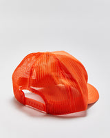 DS Vintage 1980s Alsa Paving Neon Puff Print Curve Brim Trucker Hat - OS