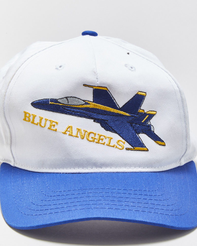 Vintage 1990s Blue Angels Embroidered Snapback Baseball Cap - OS