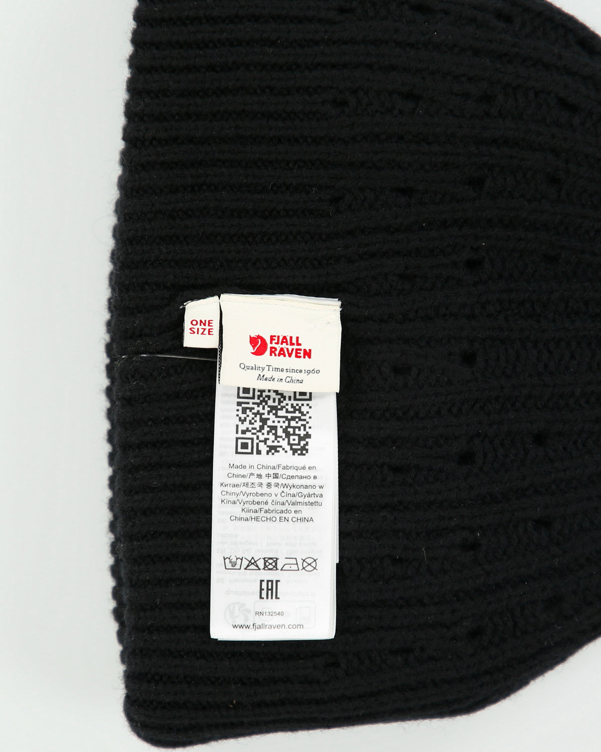 DS Fjall Raven Heavy Wool Knit Ribbed Beanie - OS