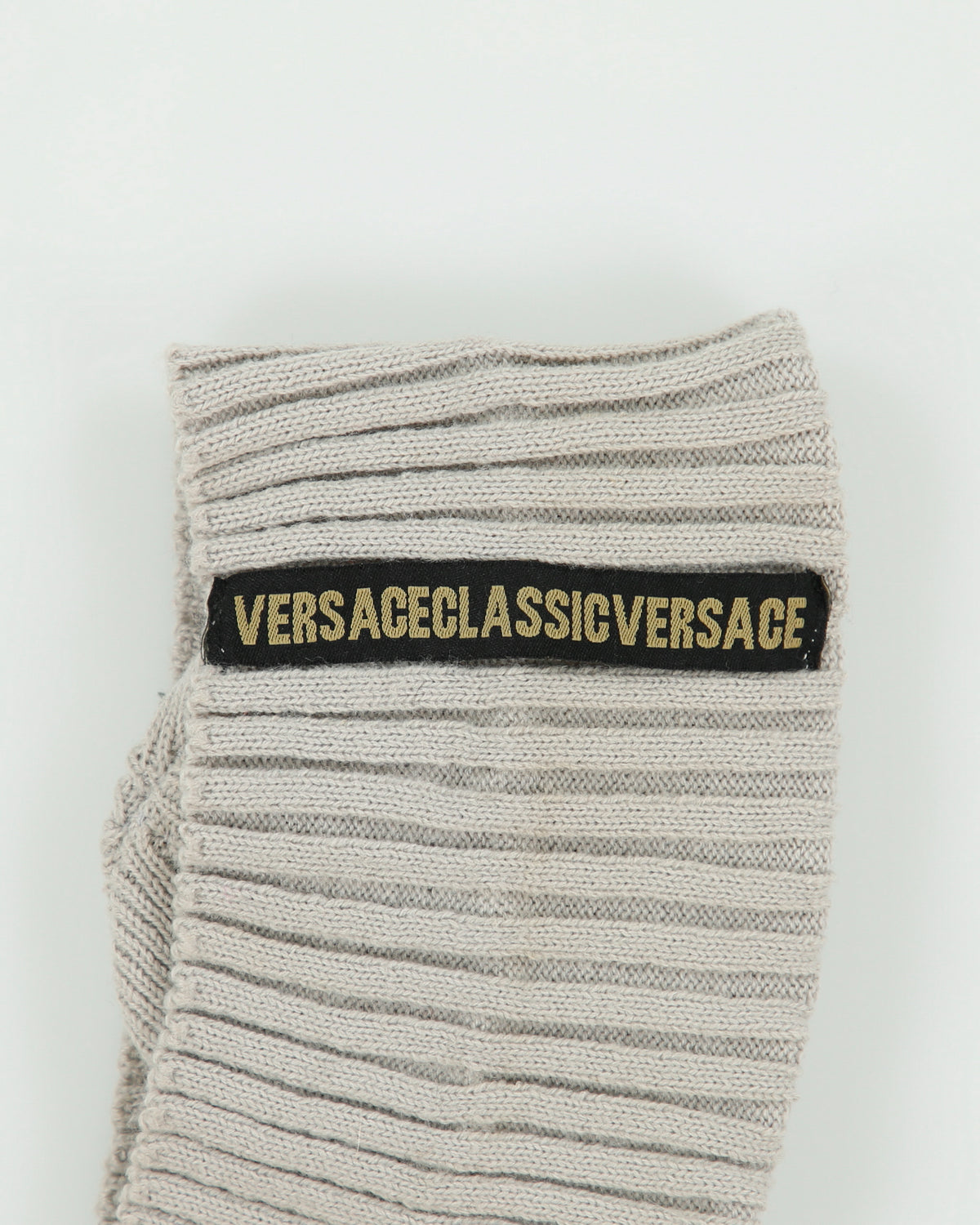 Vintage Y2K 00s Versace Classic Ribbed Knit Beanie - OS