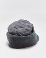 Vintage Y2K 00s The North Face Khaki Quilt Lined Canvas Ribbed Knit Visor Beanie - OS