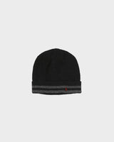Vintage Polo Ralph Lauren Logo Embroidered Striped Wool Blend Knit Ribbed Beanie - OS