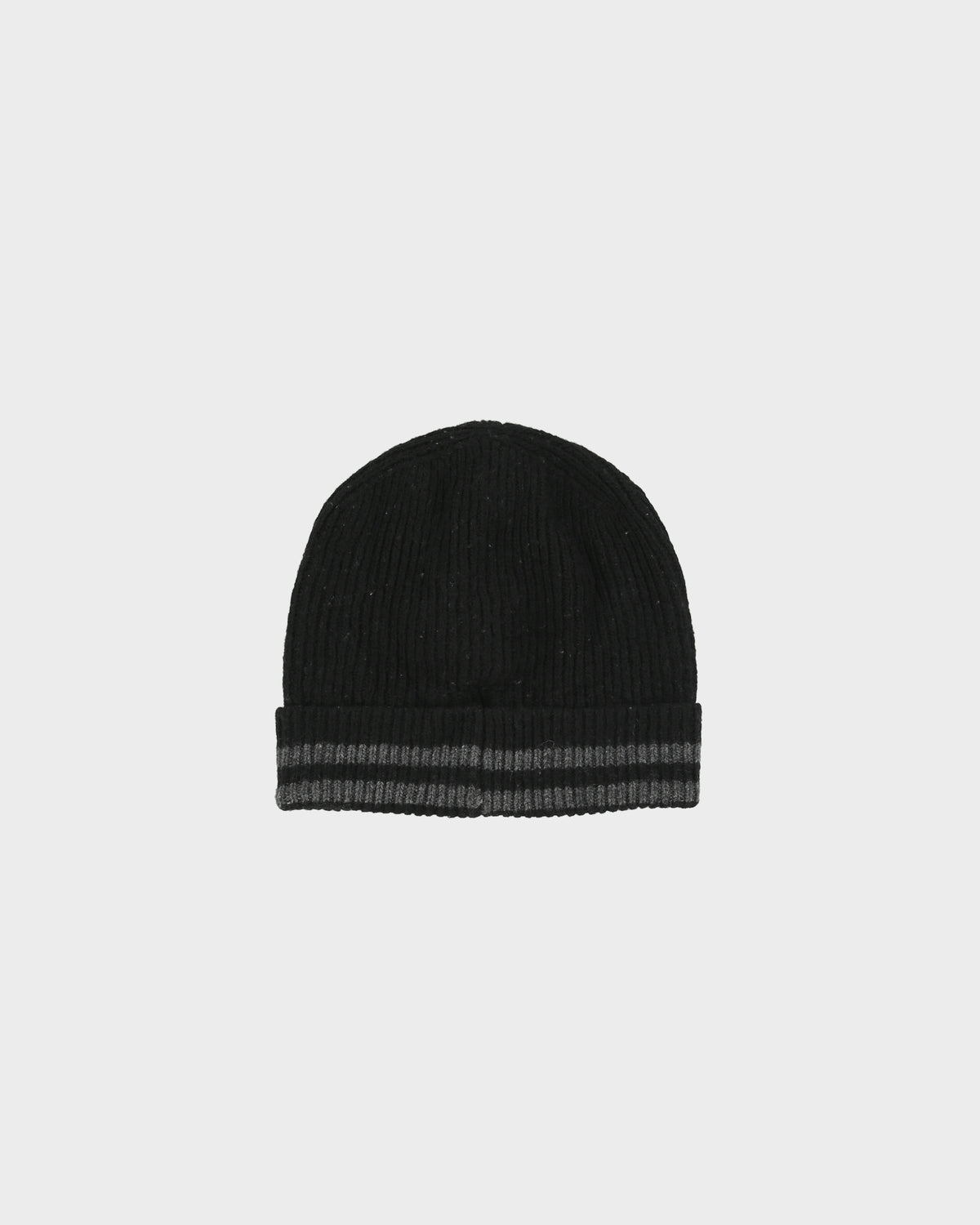 Vintage Polo Ralph Lauren Logo Embroidered Striped Wool Blend Knit Ribbed Beanie - OS