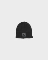 Salomon Charcoal Fleece Lined Embroidered Knit Skullcap Beanie - OS