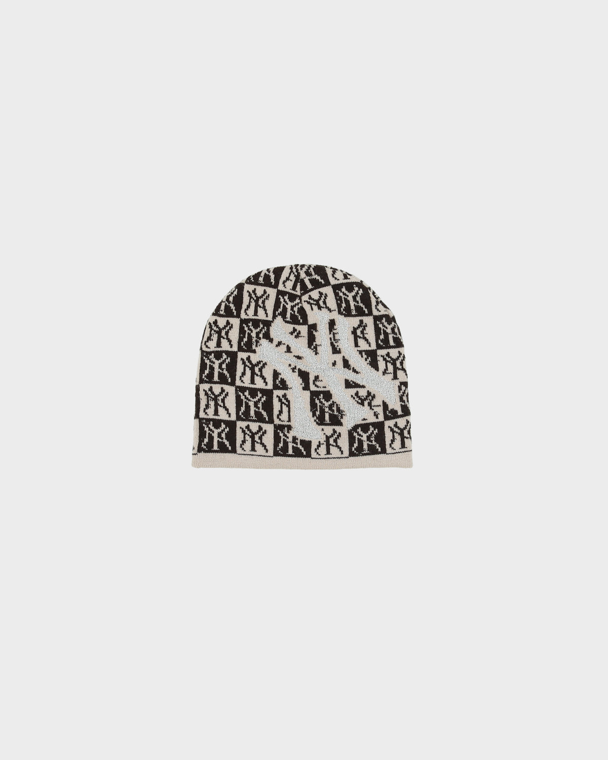 Vintage Y2K 00s N.Y Yankees Monogram Logo Knit Skullcap Beanie - OS