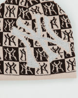 Vintage Y2K 00s N.Y Yankees Monogram Logo Knit Skullcap Beanie - OS