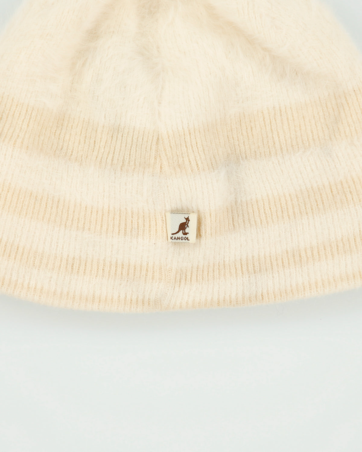 Vintage Y2K 00s Kangol Cream Angora Wool Knit Skullcap Beanie - OS