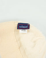 Vintage Y2K 00s Kangol Cream Angora Wool Knit Skullcap Beanie - OS