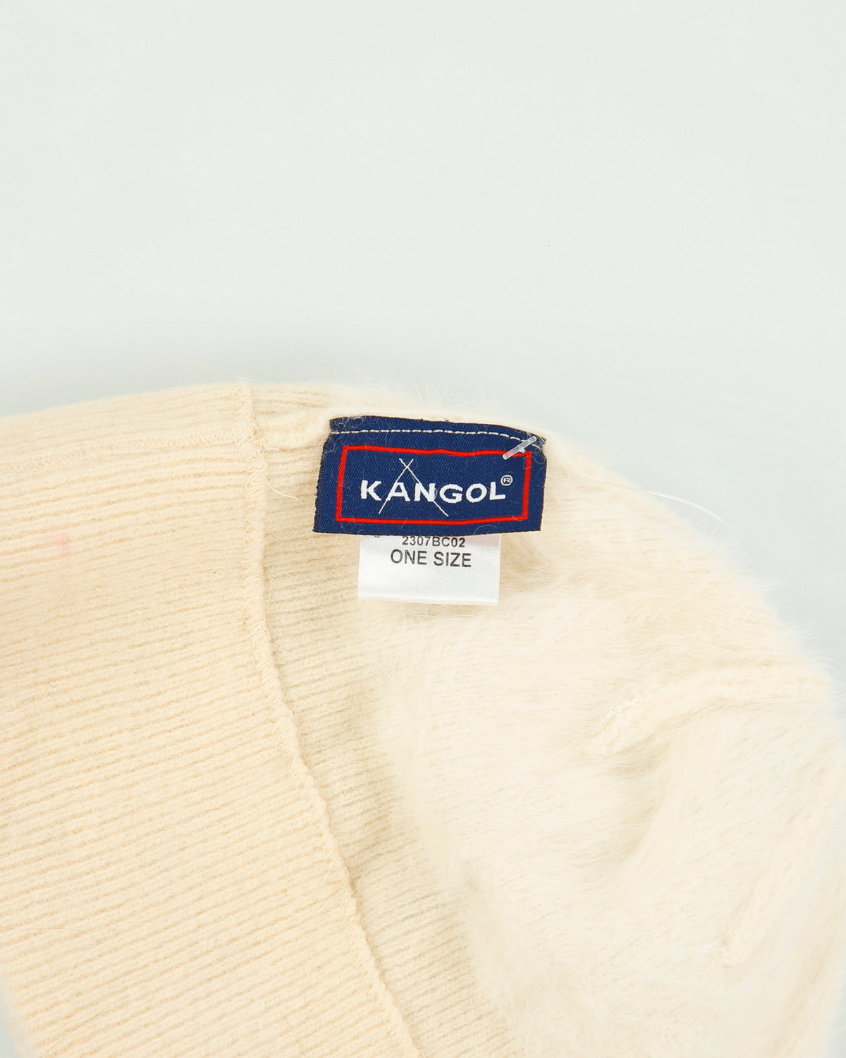 Vintage Y2K 00s Kangol Cream Angora Wool Knit Skullcap Beanie - OS