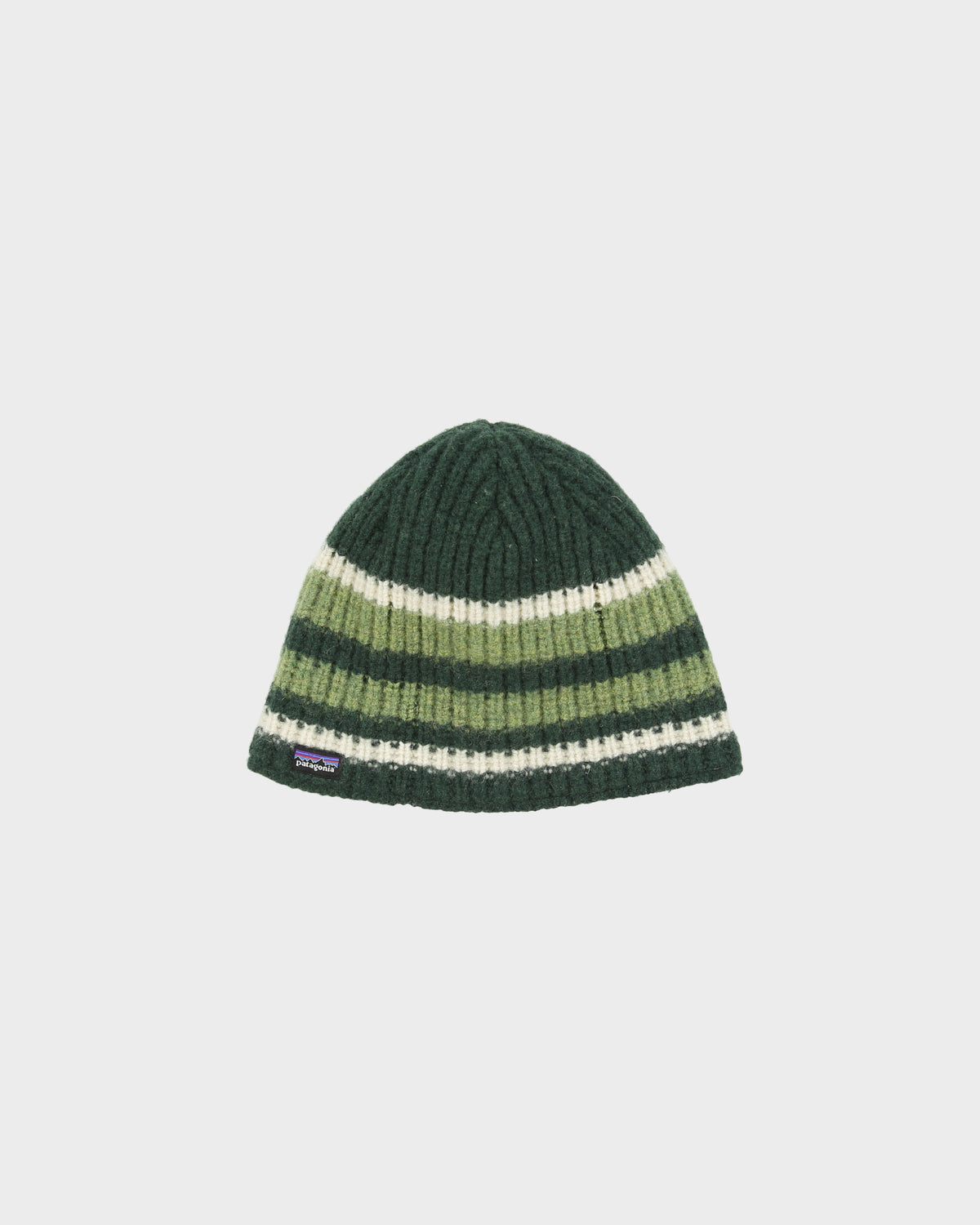 Vintage Patagonia Striped Fleece Lined Merino Wool Cable Knit Skullcap Beanie - OS