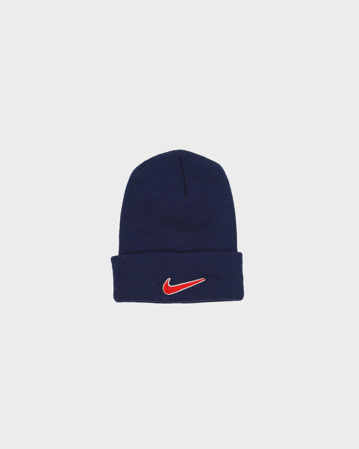Vintage 1990s Nike Embroidered Swoosh Knit Beanie - OS