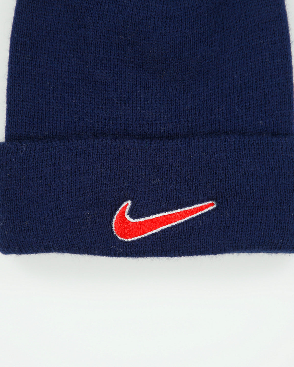 Vintage 1990s Nike Embroidered Swoosh Knit Beanie - OS