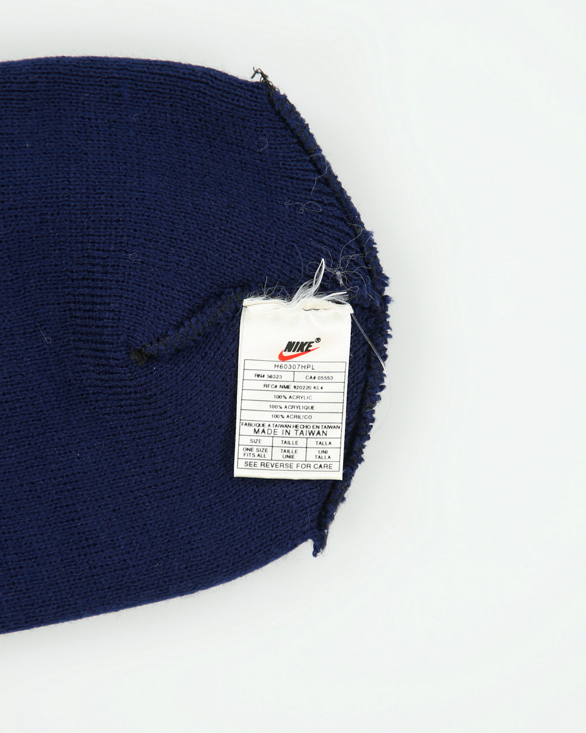 Vintage 1990s Nike Embroidered Swoosh Knit Beanie - OS
