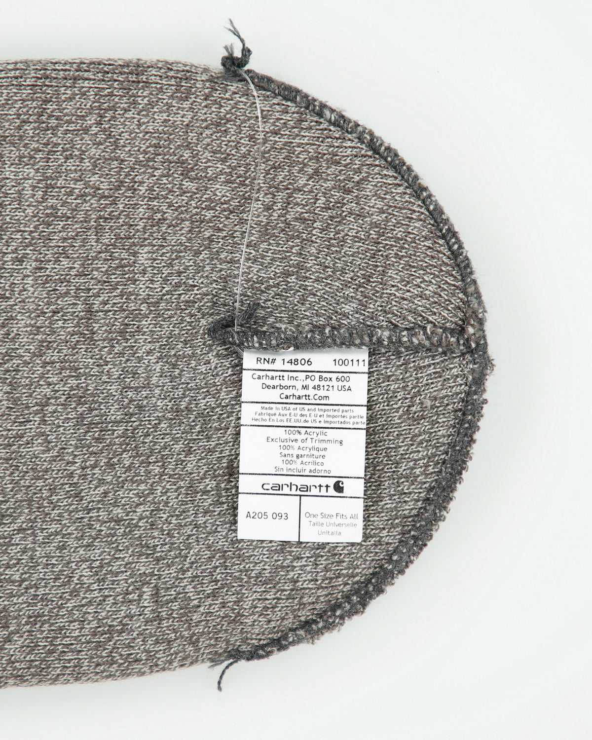 Vintage Carhartt Marl Grey Knit Skullcap Beanie - OS