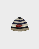 Vintage Lacoste Reversible Wool Croc Pique Knit Skullcap Beanie - S/M