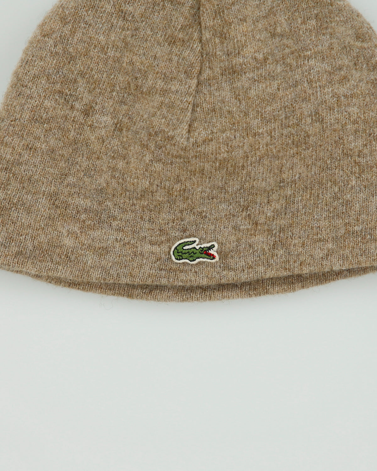 Vintage Lacoste Reversible Wool Croc Pique Knit Skullcap Beanie - S/M