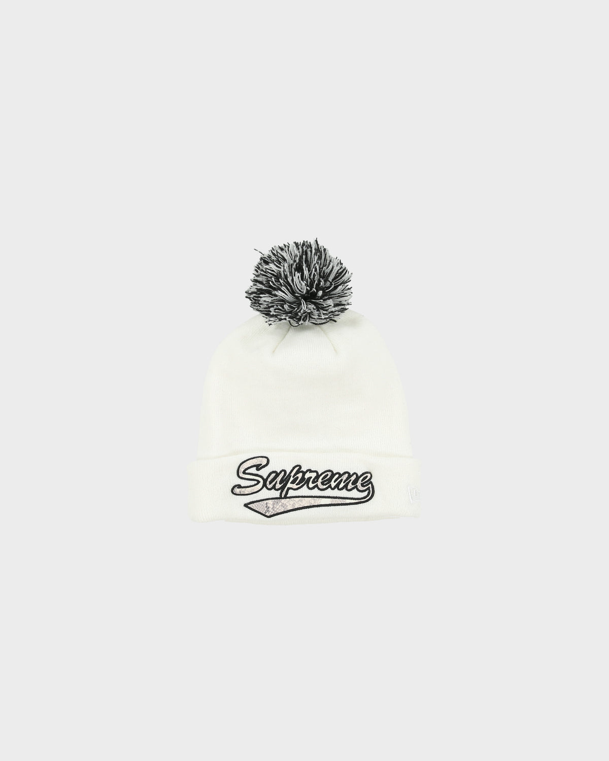 F/W 2017 Supreme x Ne Era Snake Script Bobble Knit Beanie - OS