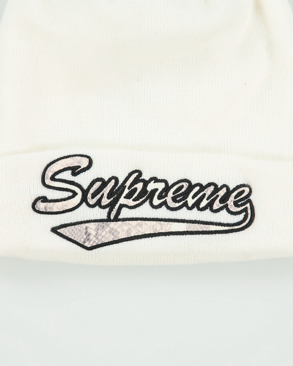 F/W 2017 Supreme x Ne Era Snake Script Bobble Knit Beanie - OS
