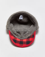 Vintage Outdoor Research Buffalo Plaid Sherpa Lined Wool Blend Split Peak Trapper Hat - L