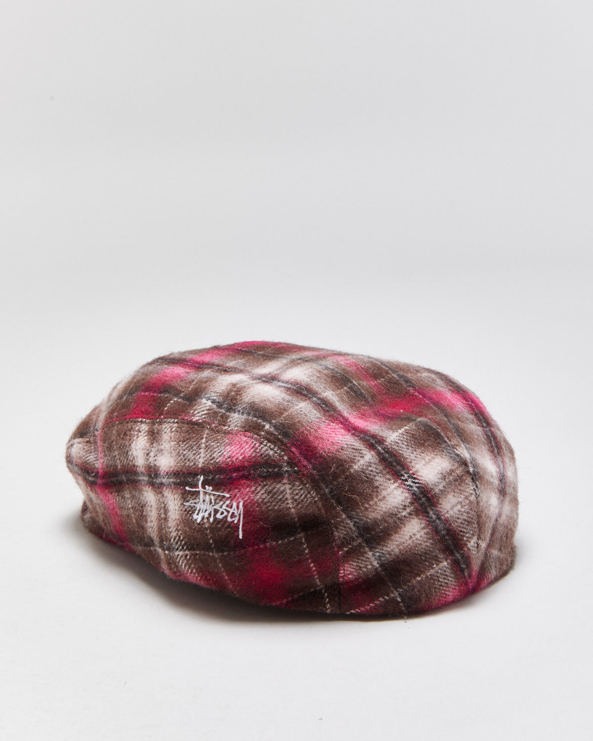 Vintage Y2K 00s Stussy Plaid Wool Flat Cap - L/XL