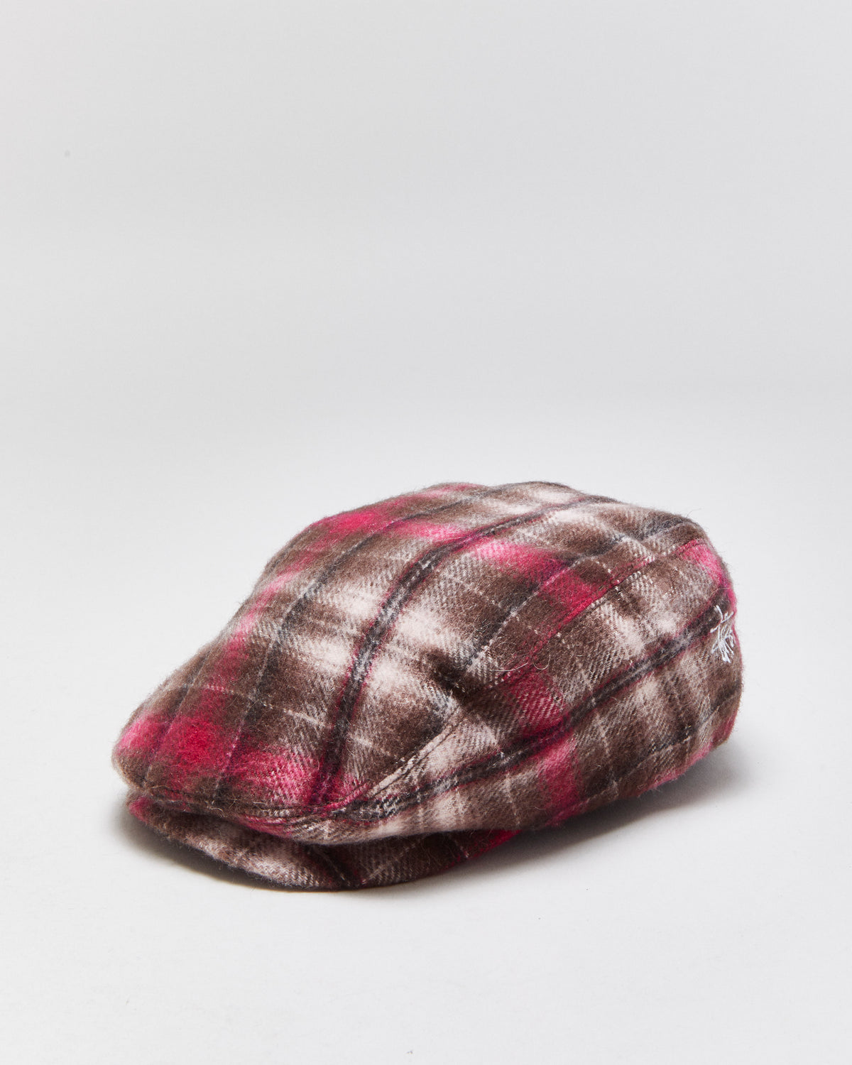 Vintage Y2K 00s Stussy Plaid Wool Flat Cap - L/XL