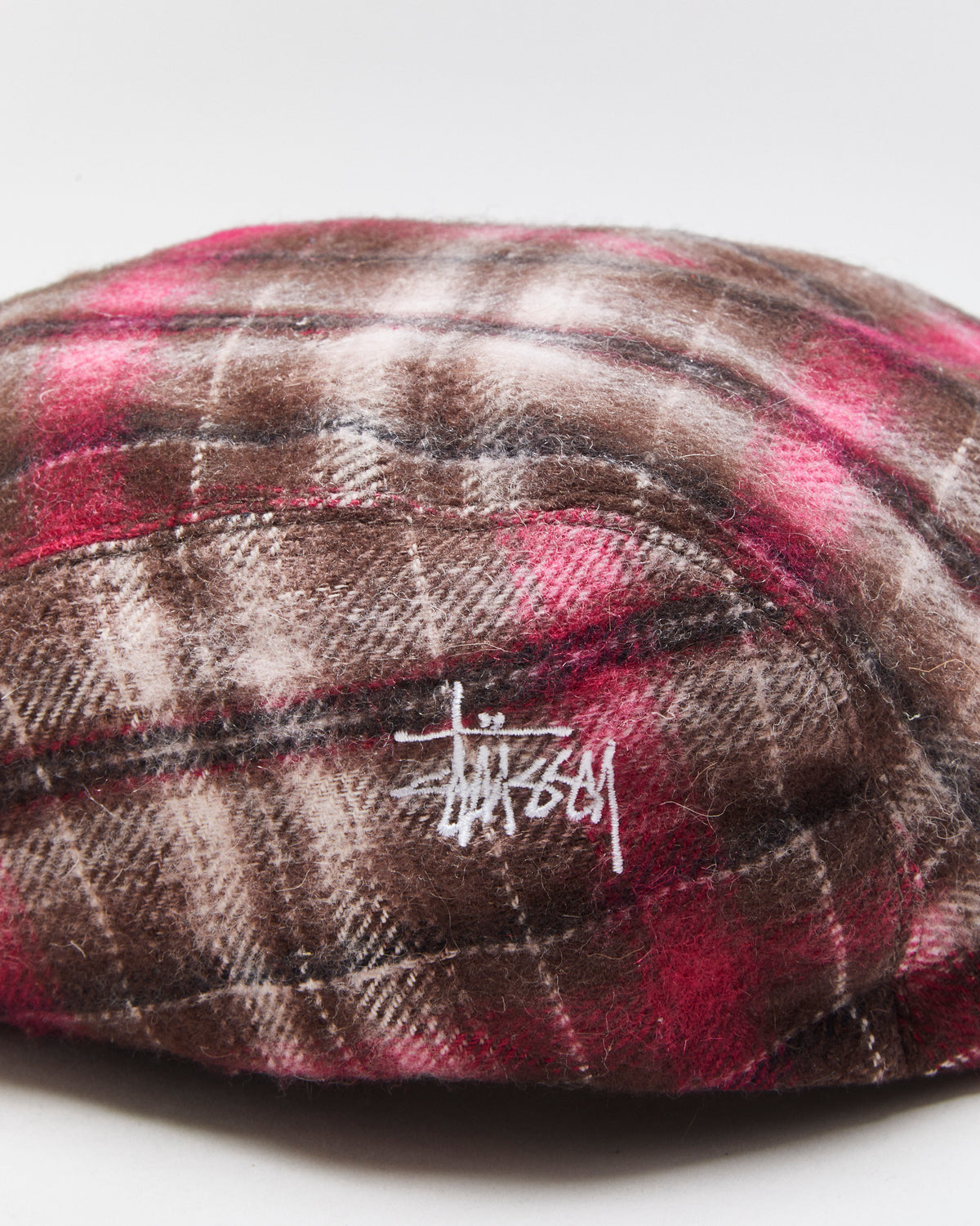 Vintage Y2K 00s Stussy Plaid Wool Flat Cap - L/XL