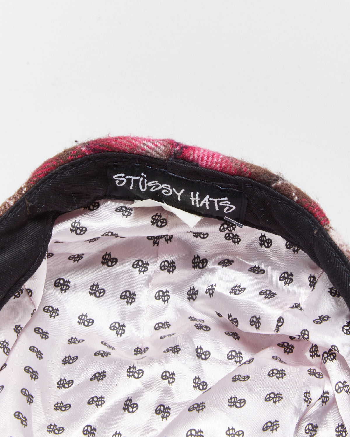 Vintage Y2K 00s Stussy Plaid Wool Flat Cap - L/XL