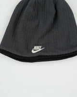 Vintage Y2K 00s Nike Reversible Rib Knit Fleece Skullcap Beanie - OS
