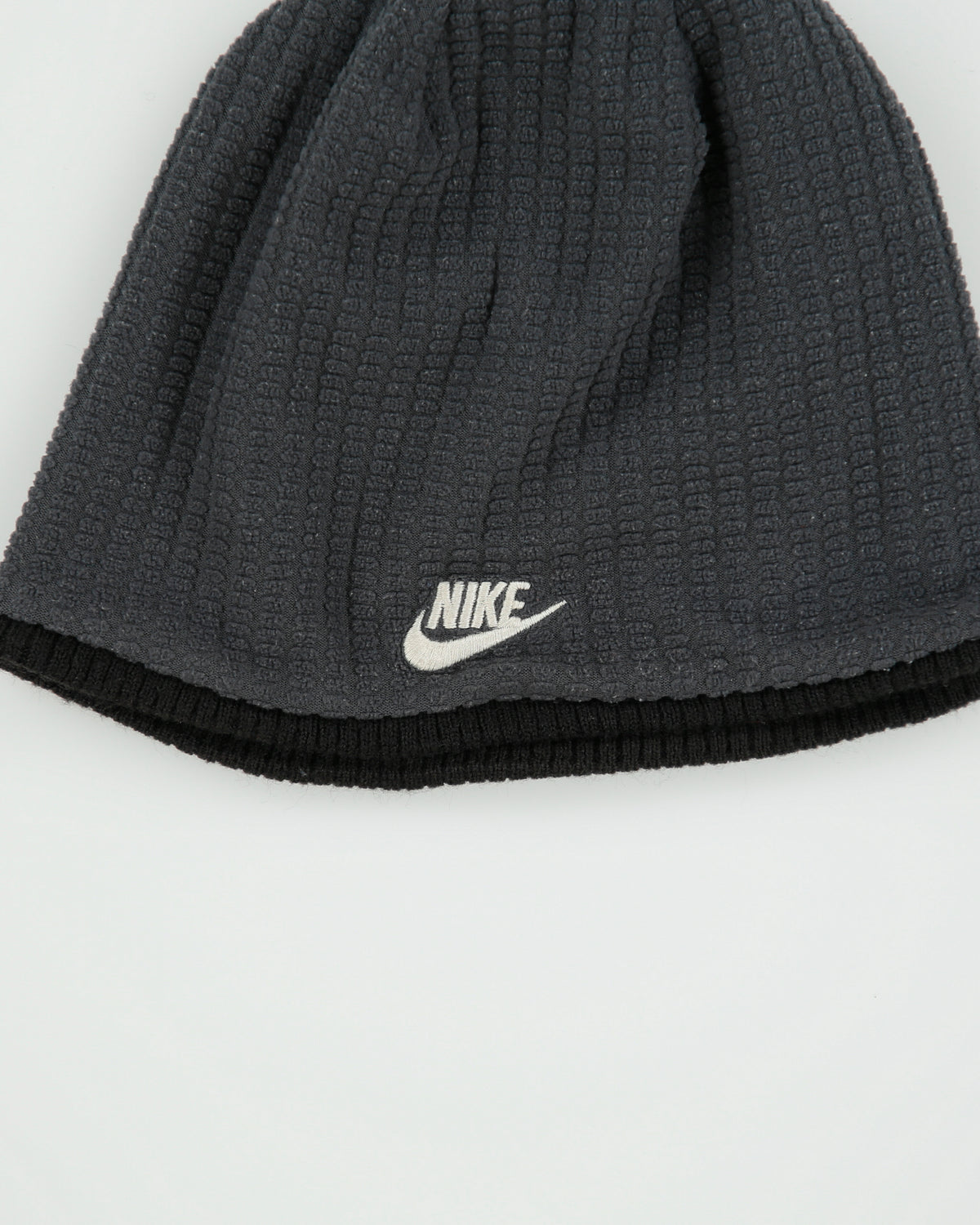 Vintage Y2K 00s Nike Reversible Rib Knit Fleece Skullcap Beanie - OS