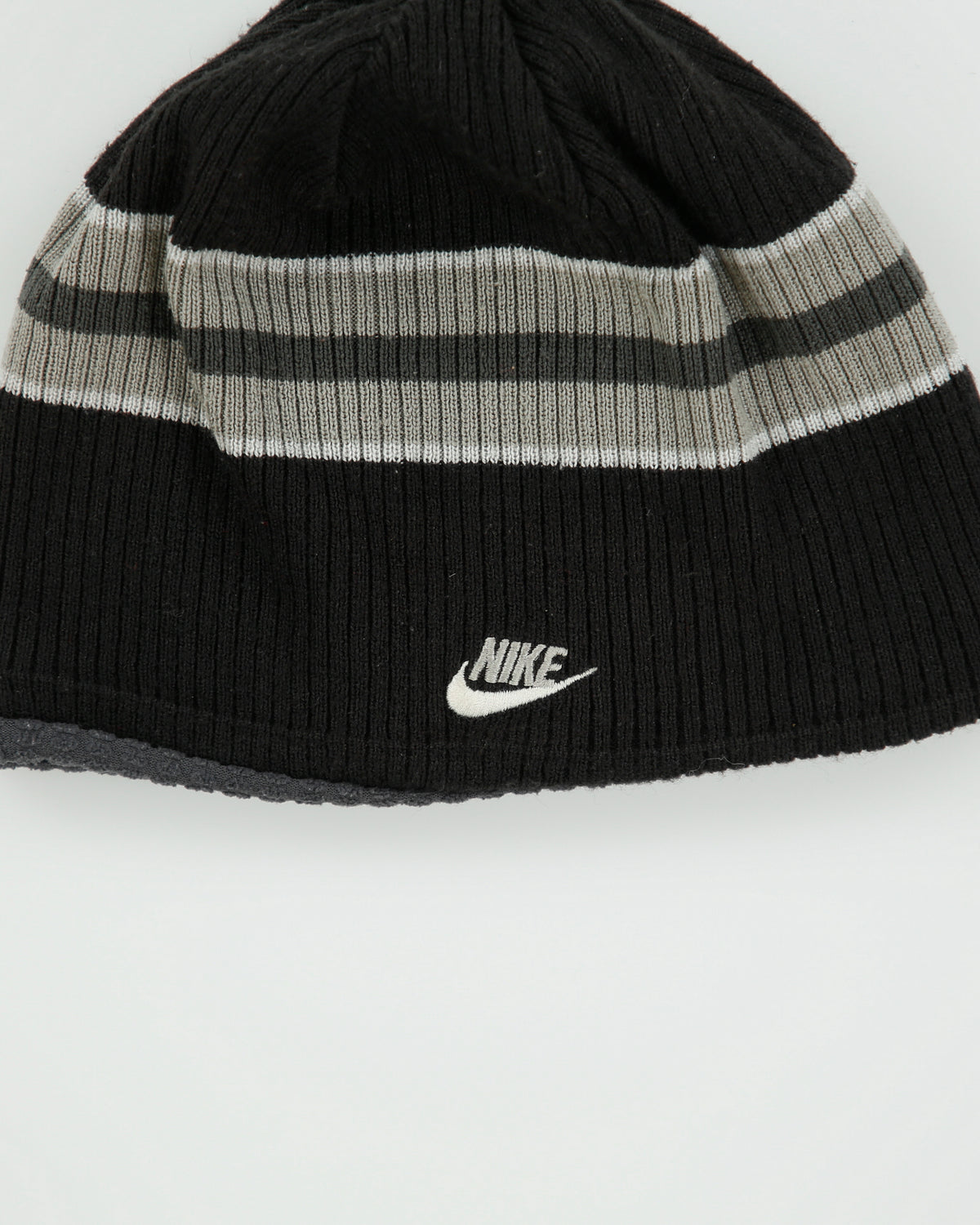 Vintage Y2K 00s Nike Reversible Rib Knit Fleece Skullcap Beanie - OS