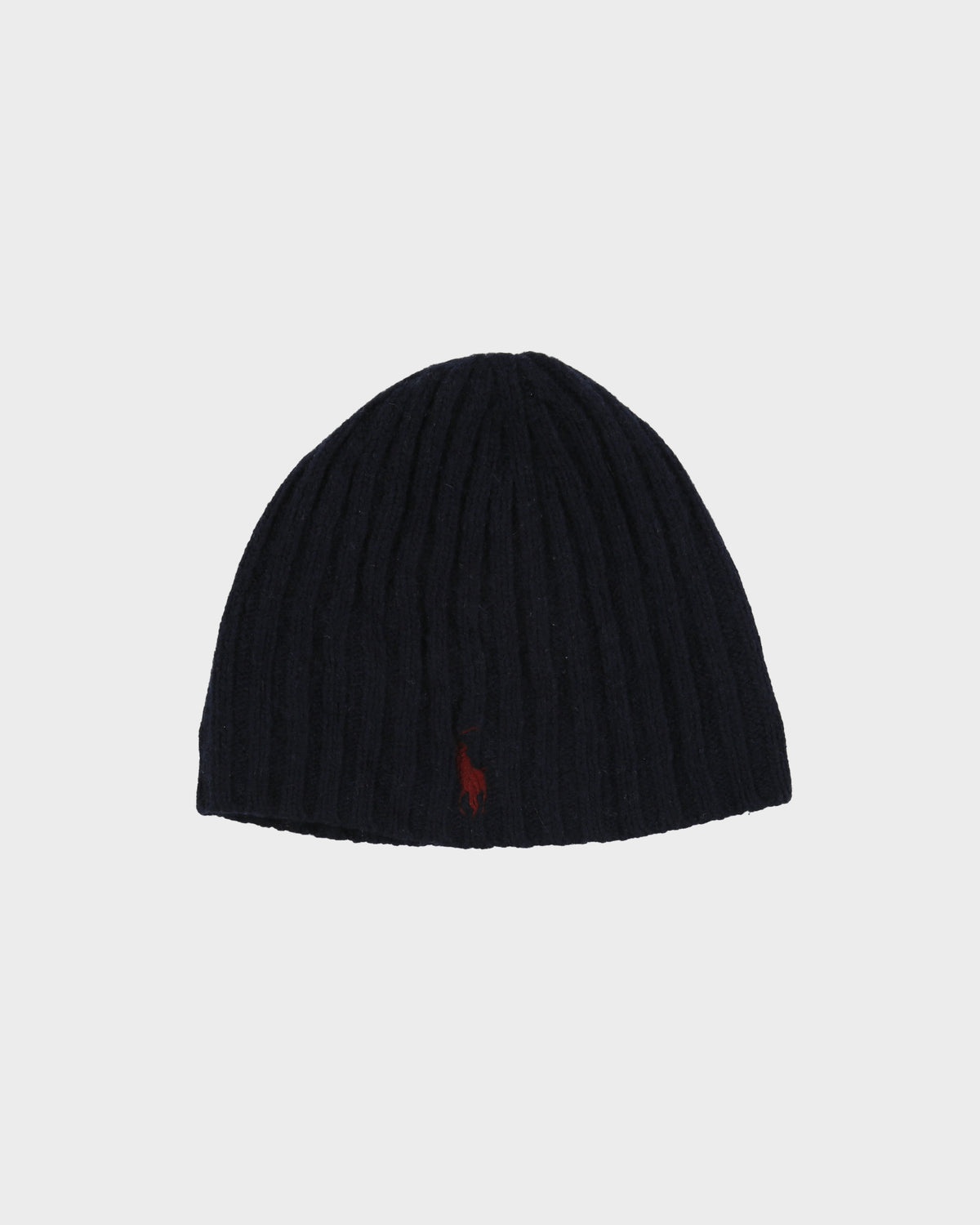 Vintage Polo Ralph Lauren Wool Rib Knit Icon Logo Skullcap Beanie - OS