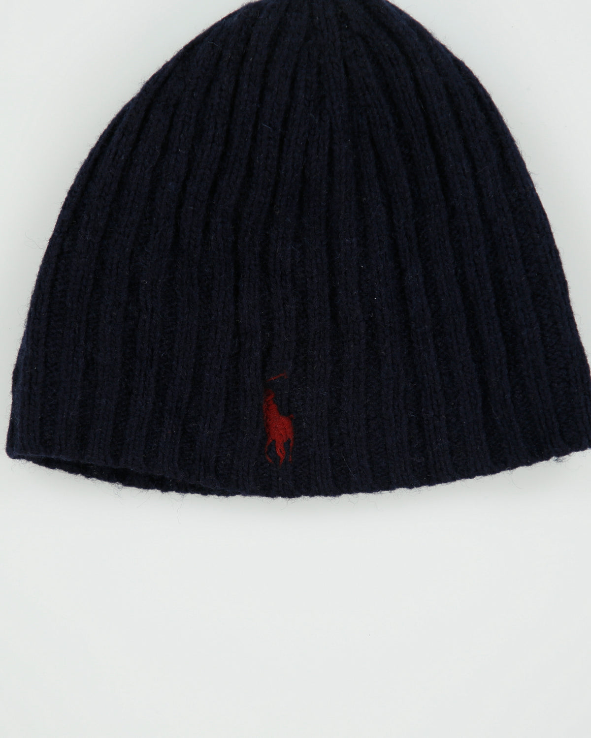 Vintage Polo Ralph Lauren Wool Rib Knit Icon Logo Skullcap Beanie - OS