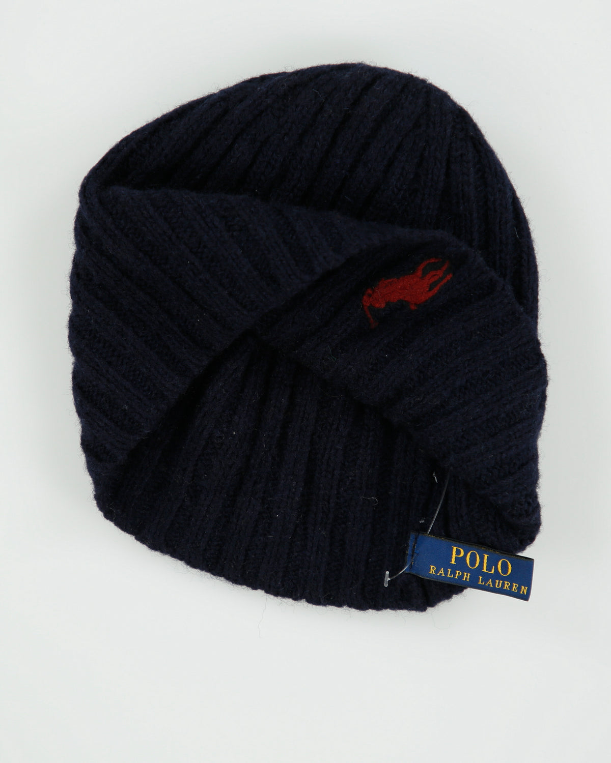Vintage Polo Ralph Lauren Wool Rib Knit Icon Logo Skullcap Beanie - OS