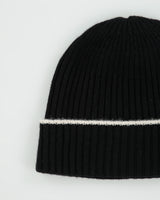 Nordstrom Cashmere Knit Rib Stripe Cuff Beanie - OS