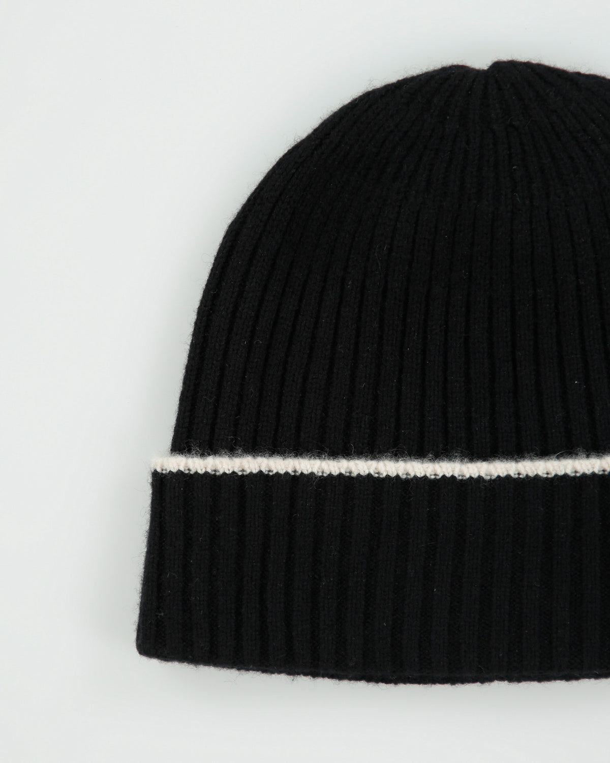 Nordstrom Cashmere Knit Rib Stripe Cuff Beanie - OS