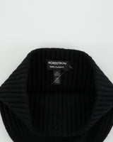 Nordstrom Cashmere Knit Rib Stripe Cuff Beanie - OS