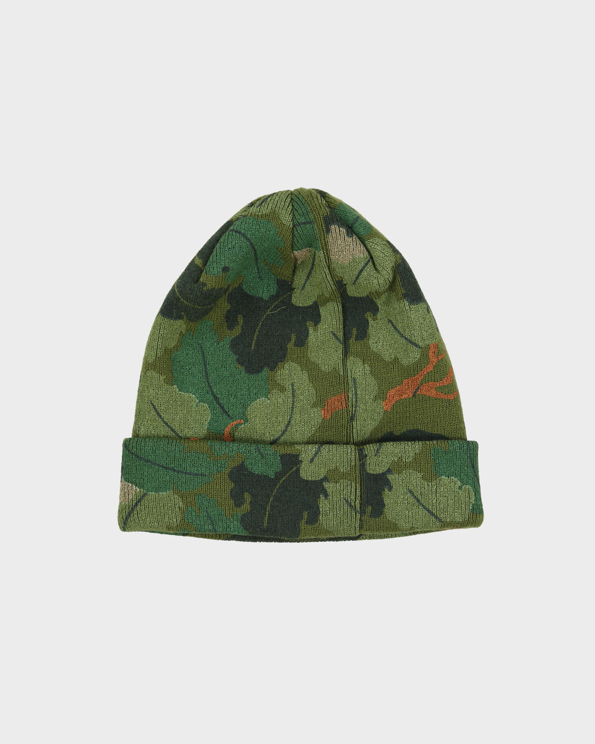Vintage DC Shoe Co. x New Era Khaki Leaf Knit Rib Cuff Beanie - OS