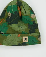 Vintage DC Shoe Co. x New Era Khaki Leaf Knit Rib Cuff Beanie - OS