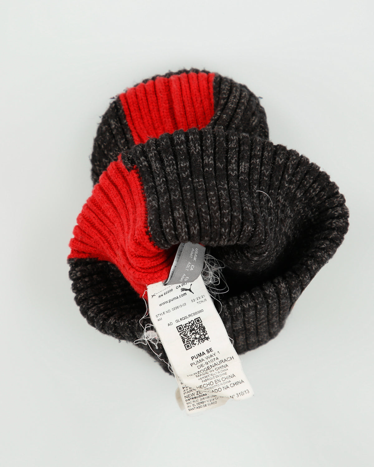 Puma x Scuderia Ferrari Marl Striped Knit Rib Cuff Beanie - OS