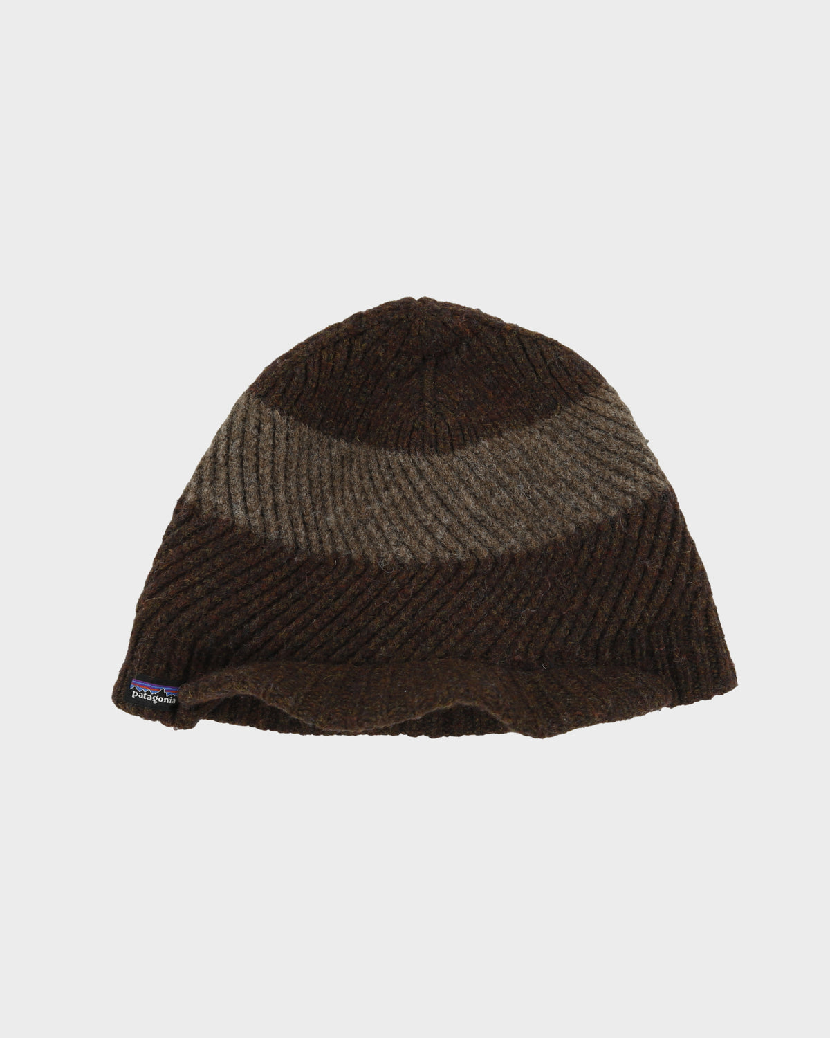 Vintage Patagonia Speckled Wool Knit Fleece Lined Soft Peak Rib Beanie - OS