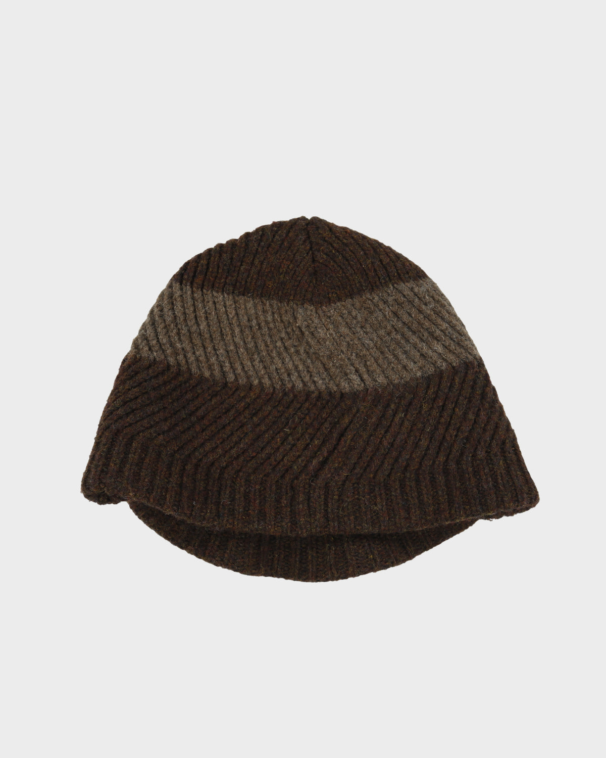 Vintage Patagonia Speckled Wool Knit Fleece Lined Soft Peak Rib Beanie - OS