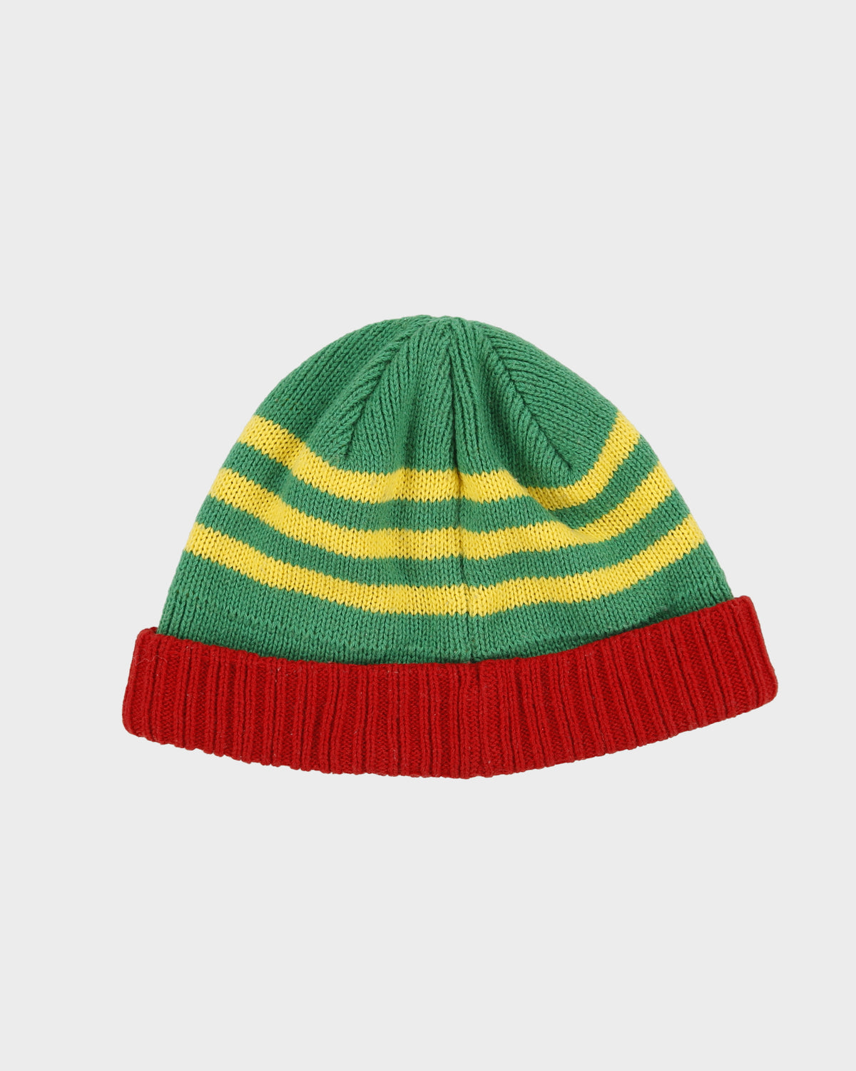 Vintage Adidas Wool Knit Logo Rib Cuff Beanie - OS