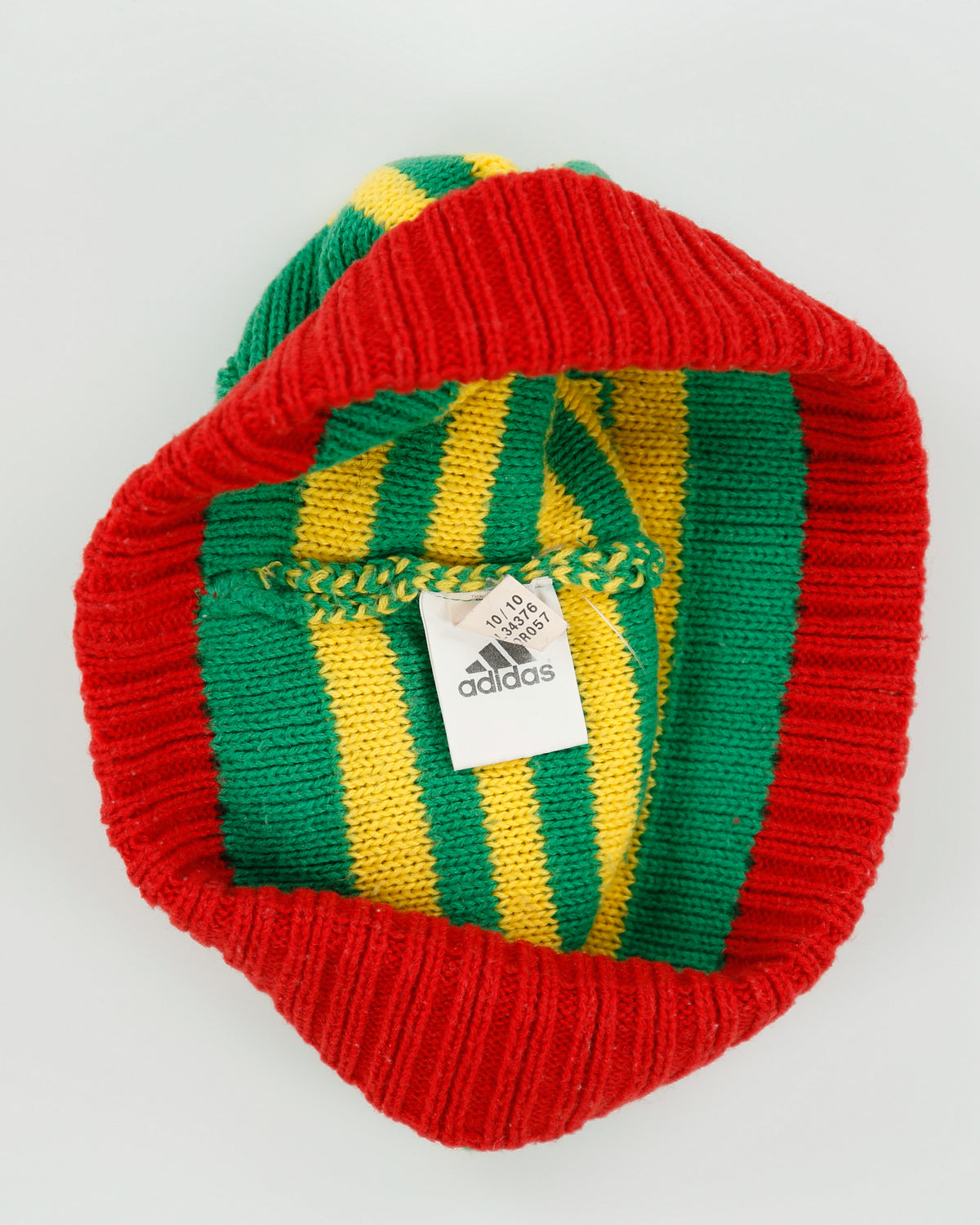 Vintage Adidas Wool Knit Logo Rib Cuff Beanie - OS